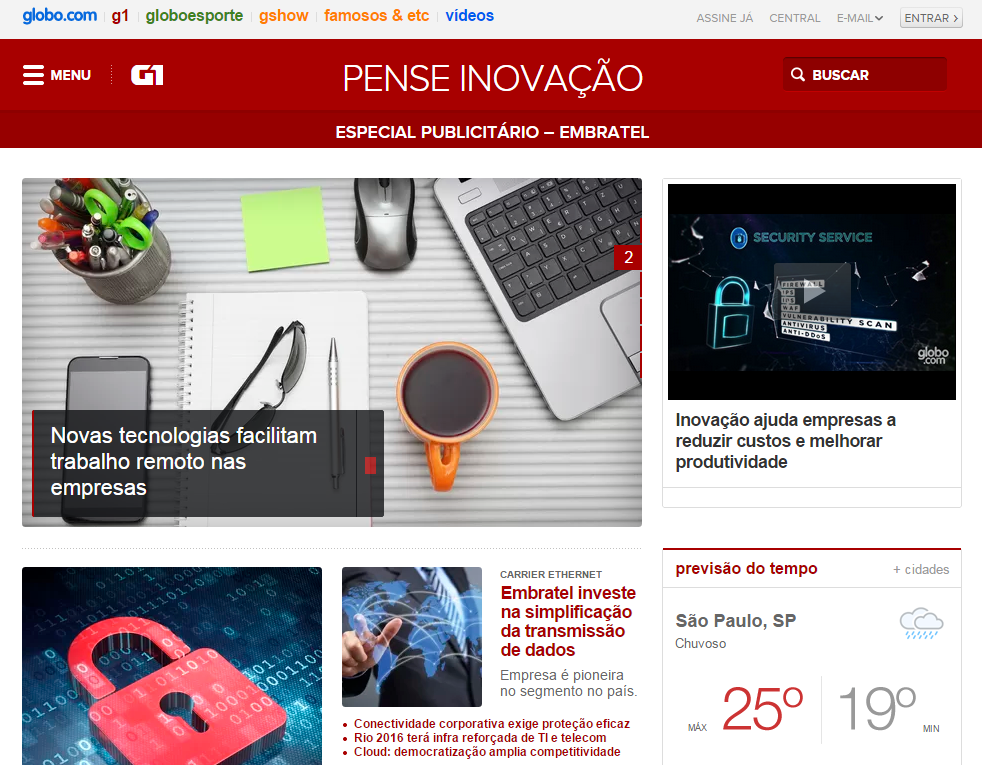Globo.com - Pense Inovação Embratel