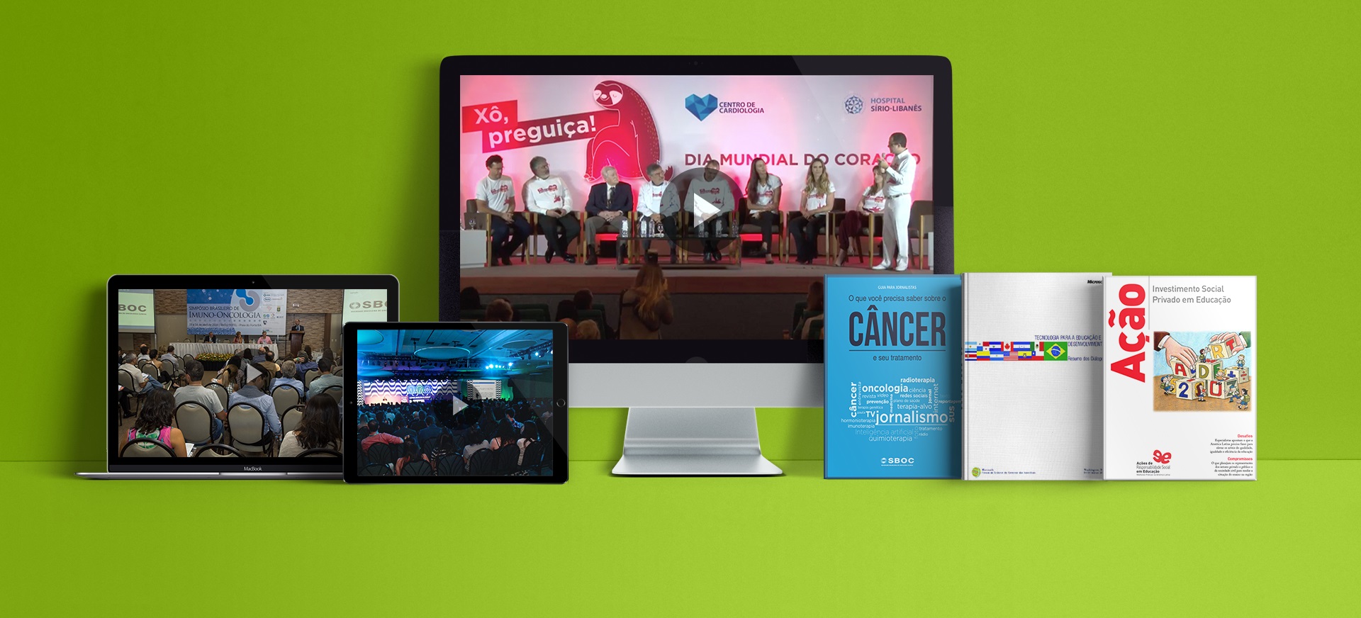 Conteúdo e planejamento antes, durante e depois de um evento