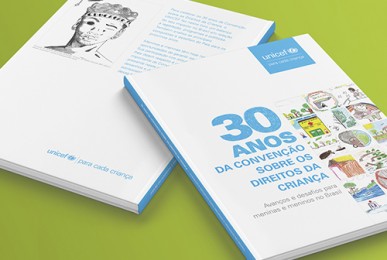 Capa do livro 30 anos da Convenção sobre os Direitos da Criança – Avanços e desafios para meninas e meninos no Brasil