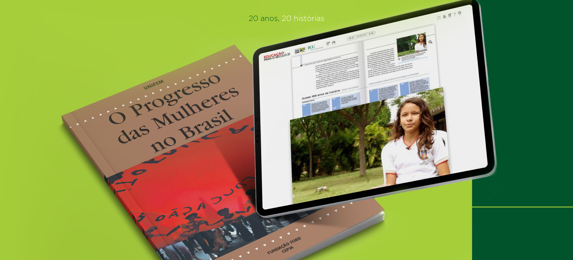 20 anos, 20 histórias: livros e relatórios