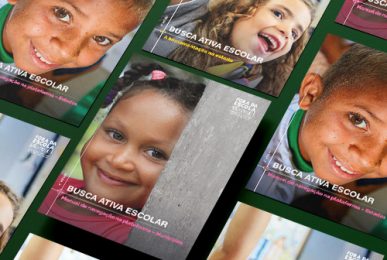Capa dos novos guias lançados pela estratégia Busca Ativa Escolar