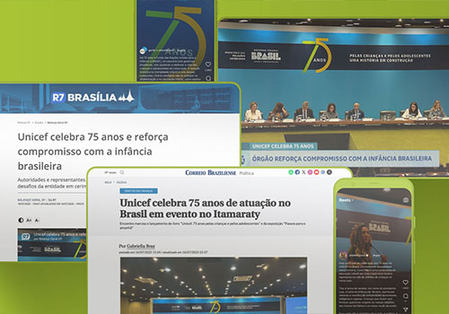 Unicef 75 anos - a repercussão na mídia