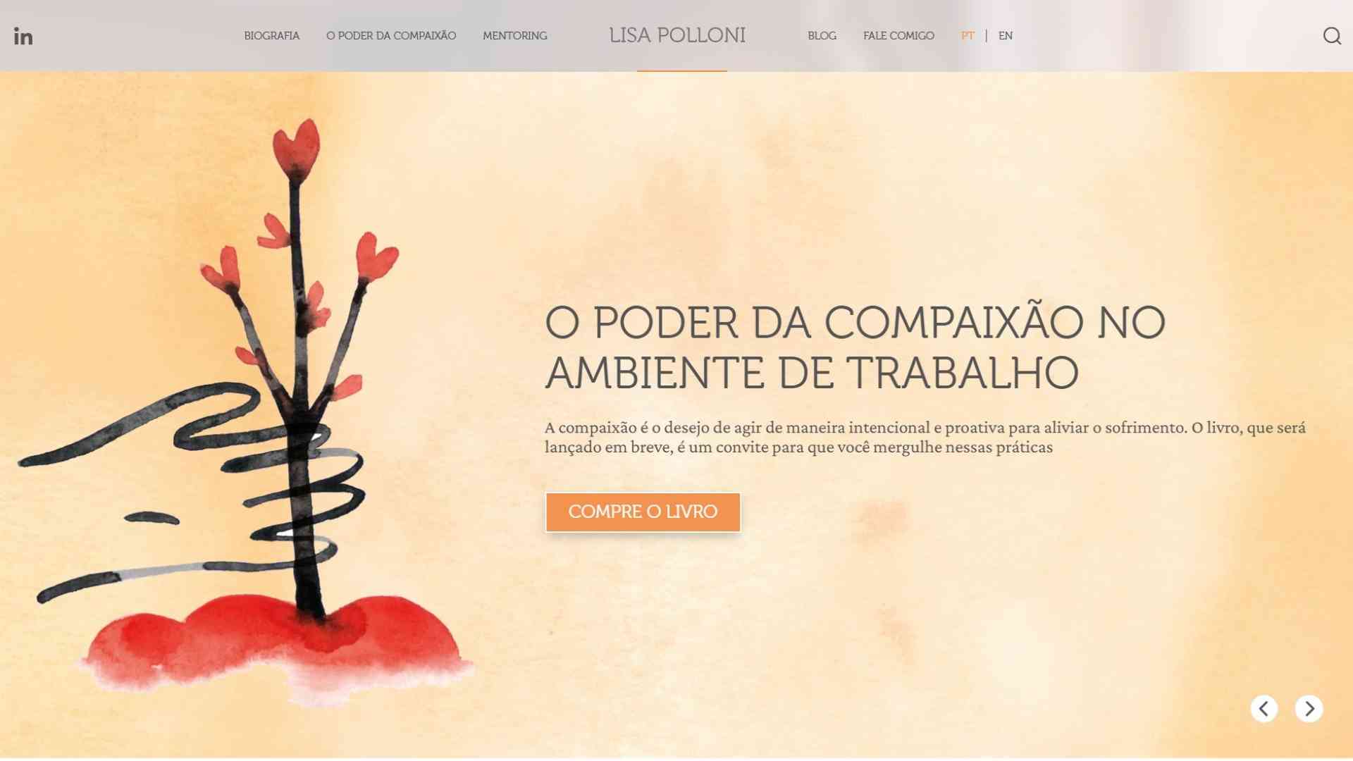 Home page do site lisapolloni.com